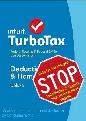TurboTax Change Notice mockup