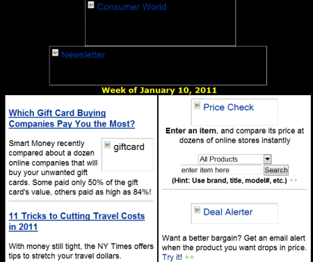 Newsletter without graphics