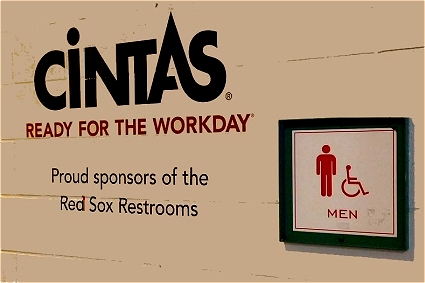 Red Sox bathroom sponsorship